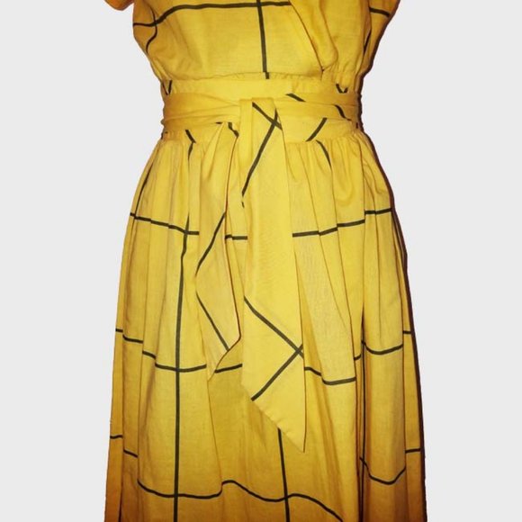 Vtg 70s Cotton Wrap Dress Size 8 - Picture 3 of 10